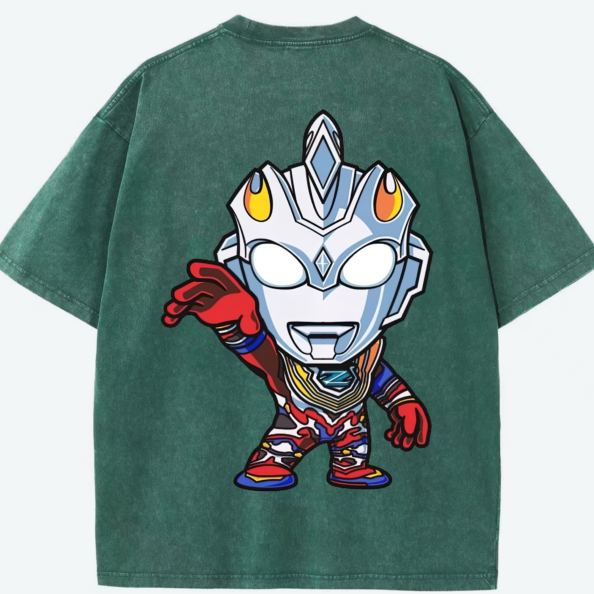 （画像用） ウルトラマン Ultraman 綿100% ヴィンテージ風 半袖Tシャツ（背面プリント）